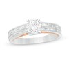 Thumbnail Image 1 of 3/4 CT. Certified Diamond Solitaire Vintage-Style Engagement Ring in 14K Two-Tone Gold (I/I1)