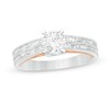 Thumbnail Image 0 of 3/4 CT. Certified Diamond Solitaire Vintage-Style Engagement Ring in 14K Two-Tone Gold (I/I1)