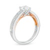 Thumbnail Image 3 of 3/4 CT. Certified Diamond Solitaire Vintage-Style Engagement Ring in 14K Two-Tone Gold (I/I1)