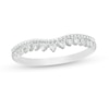 Thumbnail Image 1 of 1/6 CT. T.W. Diamond Beaded Edge Contour Anniversary Band in 14K White Gold