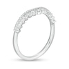 Thumbnail Image 3 of 1/6 CT. T.W. Diamond Beaded Edge Contour Anniversary Band in 14K White Gold