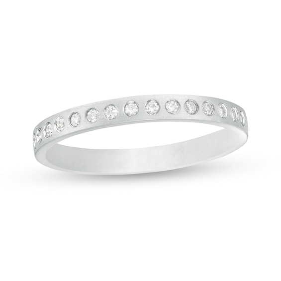 1/6 CT. T.w. Diamond Satin Stackable Anniversary Band in 10K Gold
