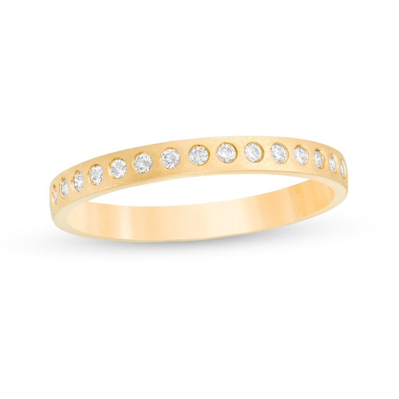 1/6 CT. T.w. Diamond Satin Stackable Anniversary Band in 10K Gold