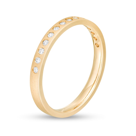 1/6 CT. T.w. Diamond Satin Stackable Anniversary Band in 10K Gold