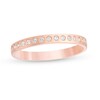 Thumbnail Image 1 of 1/6 CT. T.W. Diamond Satin Stackable Anniversary Band in 10K Rose Gold