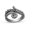 Thumbnail Image 1 of Enchanted Disney Villains Ursula 1/5 CT. T.W. Diamond Curled Tentacle Ring in Sterling Silver with Black Rhodium