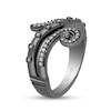 Thumbnail Image 2 of Enchanted Disney Villains Ursula 1/5 CT. T.W. Diamond Curled Tentacle Ring in Sterling Silver with Black Rhodium
