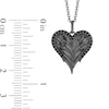 Thumbnail Image 3 of Enchanted Disney Villains Maleficent 1/6 CT. T.W. Black Diamond Heart and Wings Pendant in Sterling Silver