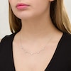 Thumbnail Image 2 of 1/8 CT. T.W. Diamond Heart Station Necklace in 10K White Gold - 19"
