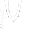 Thumbnail Image 3 of 1/8 CT. T.W. Diamond Heart Station Necklace in 10K White Gold - 19"