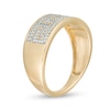 Thumbnail Image 3 of 1/4 CT. T.W. Diamond Greek Key Ring in 10K Gold