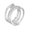 Thumbnail Image 2 of 1/3 CT. T.W. Diamond Open Orbit Wrap Ring in 10K White Gold - Size 7