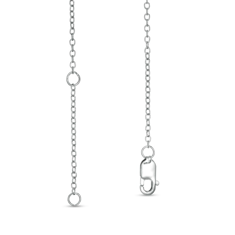 Main Image 3 of 1/20 CT. T.W. Diamond Crown Anklet in Sterling Silver - 10"