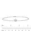 Thumbnail Image 4 of 1/20 CT. T.W. Diamond Crown Anklet in Sterling Silver - 10"