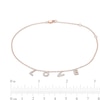 1/10 CT. T.W. Diamond "LOVE" Charm Anklet in 10K Rose Gold - 10"