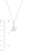 Thumbnail Image 3 of 1/20 CT. T.W. Diamond Flying Dove Cutout Pendant in Sterling Silver