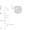 Thumbnail Image 3 of 1 CT. T.W. Composite Diamond Cushion Frame Stud Earrings in 10K White Gold