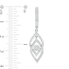 Thumbnail Image 3 of 3/4 CT. T.W. Composite Diamond Double Flame Drop Earrings in 10K White Gold