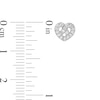 Thumbnail Image 3 of 1/5 CT. T.W. Diamond Heart Stud Earrings in Sterling Silver