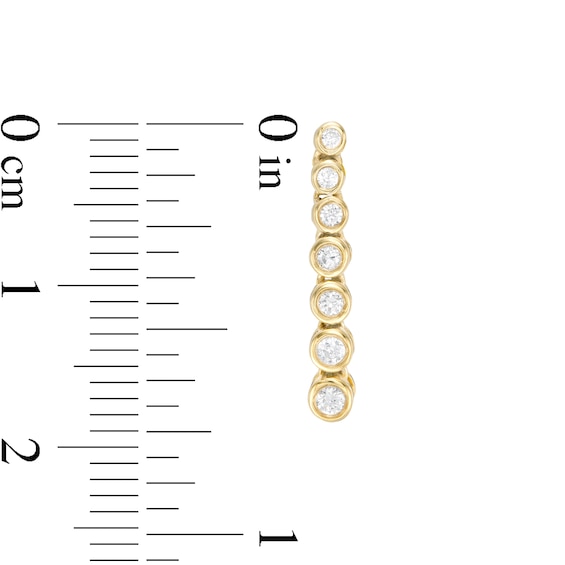 1/4 CT. T.w. Diamond Stick Drop Earrings in 10K Gold