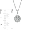 Thumbnail Image 3 of 1/3 CT. T.W. Diamond Double Oval Frame Pendant in 10K White Gold