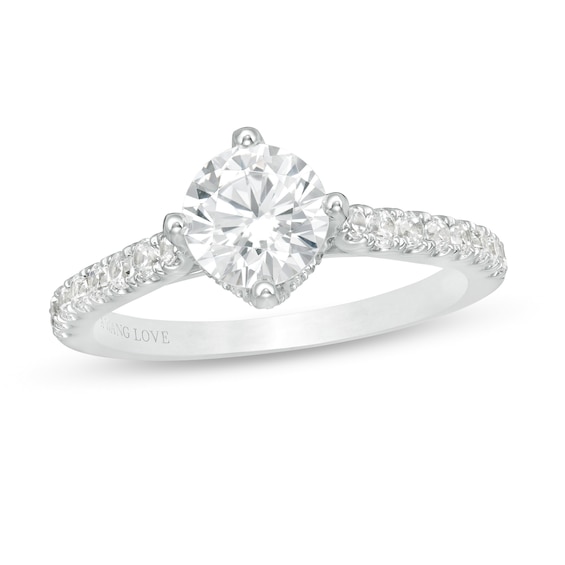 Vera Wang Love Collection 1-1/3 CT. T.w. Certified Diamond Engagement Ring in 14K White Gold (I/Si2)