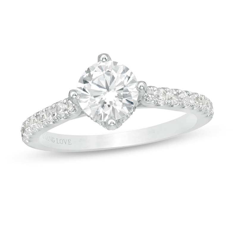 Main Image 1 of Vera Wang Love Collection 1-1/3 CT. T.W. Certified Diamond Engagement Ring in 14K White Gold (I/SI2)