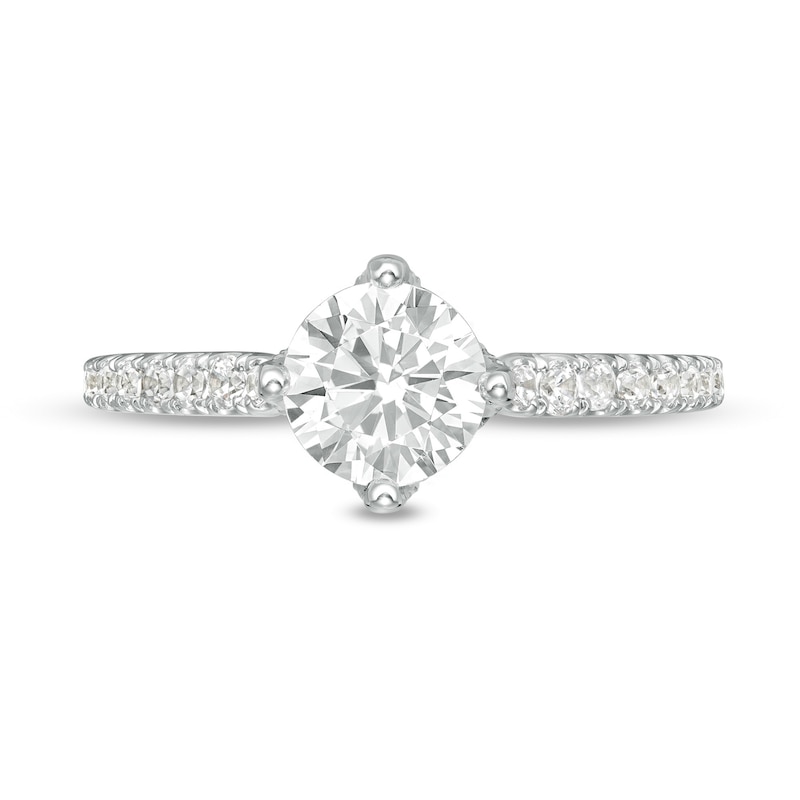 Main Image 4 of Vera Wang Love Collection 1-1/3 CT. T.W. Certified Diamond Engagement Ring in 14K White Gold (I/SI2)