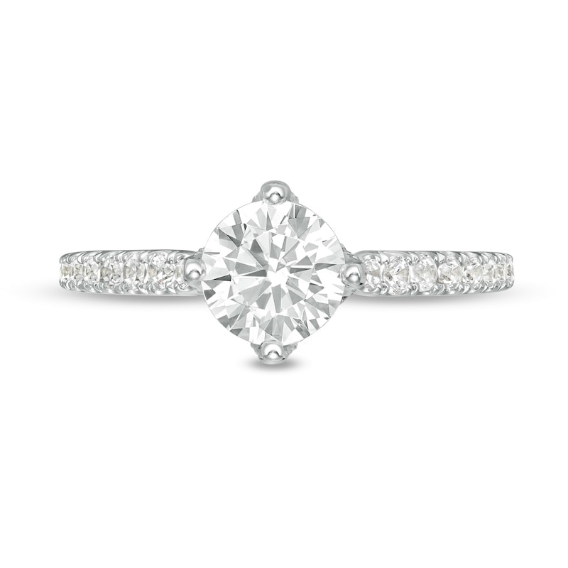 Vera Wang Love Collection 1-1/3 CT. T.W. Certified Diamond Engagement Ring in 14K White Gold (I/SI2)