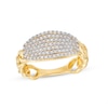 Thumbnail Image 0 of 1/2 CT. T.W. Diamond ID Curb Chain Ring in 10K Gold