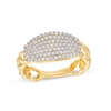 Thumbnail Image 0 of 1/2 CT. T.W. Diamond ID Curb Chain Ring in 10K Gold