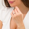 Thumbnail Image 2 of Vera Wang Love Collection 1 CT. T.W. Certified Oval Diamond Engagement Ring in 14K White Gold (I/SI2)