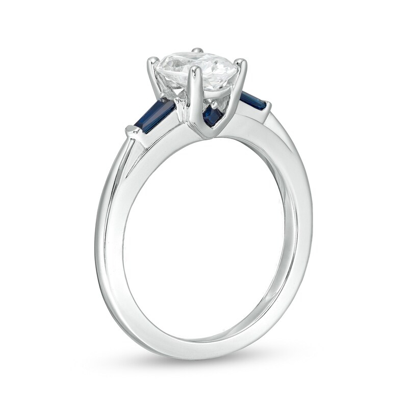 Main Image 3 of Vera Wang Love Collection 1 CT. T.W. Certified Oval Diamond Engagement Ring in 14K White Gold (I/SI2)