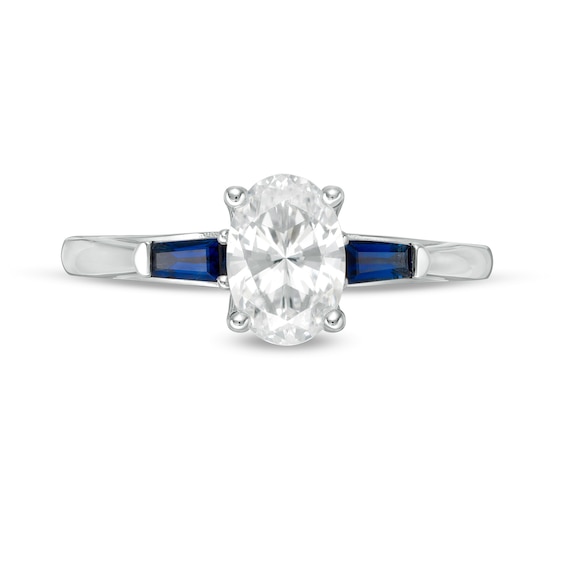 Vera Wang Love Collection 1 CT. T.w. Certified Oval Diamond Engagement Ring in 14K White Gold (I/Si2)