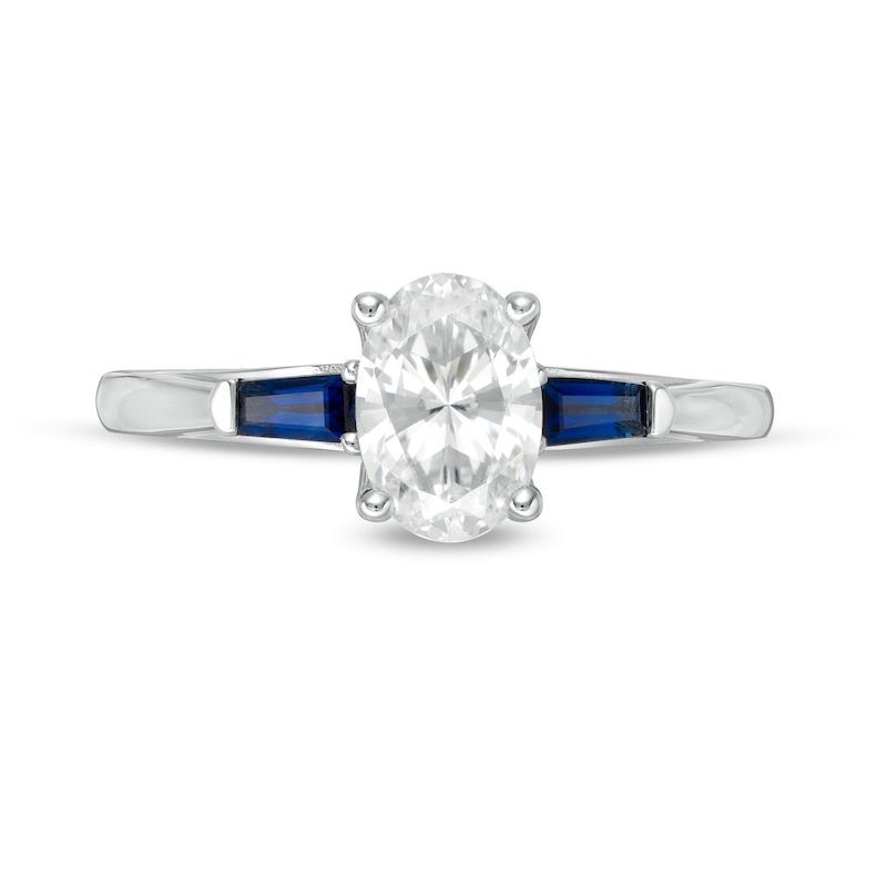 Main Image 4 of Vera Wang Love Collection 1 CT. T.W. Certified Oval Diamond Engagement Ring in 14K White Gold (I/SI2)