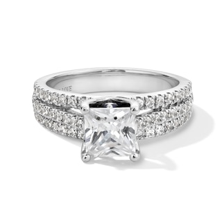 Vera Wang Love Collection 2 CT. T.W. Certified Princess-Cut Diamond Engagement Ring in 14K White Gold (I/SI2)