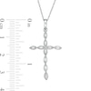 Thumbnail Image 3 of 1/10 CT. T.W. Baguette Diamond Vintage-Style Cross Pendant in 10K White Gold