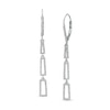 Thumbnail Image 1 of 1/4 CT. T.W. Diamond Geometric Drop Earrings in 10K White Gold