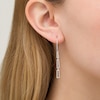 Thumbnail Image 2 of 1/4 CT. T.W. Diamond Geometric Drop Earrings in 10K White Gold