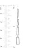 Thumbnail Image 3 of 1/4 CT. T.W. Diamond Geometric Drop Earrings in 10K White Gold