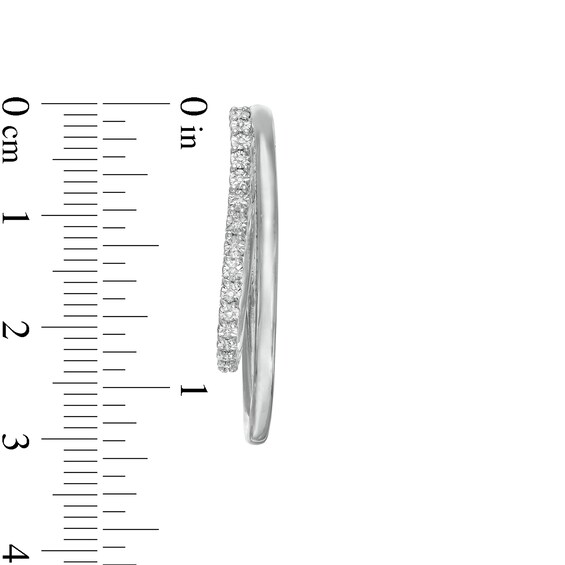 1/10 CT. T.w. Diamond Double Hoop Earrings in Sterling Silver