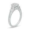 Thumbnail Image 3 of Cherished Promise Collection™ 1/3 CT. T.W. Princess-Cut Quad Diamond Cushion Frame Promise Ring in 10K White Gold