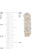 Thumbnail Image 3 of 1/2 CT. T.W. Diamond Curb Chain Hoop Earrings in 10K Gold