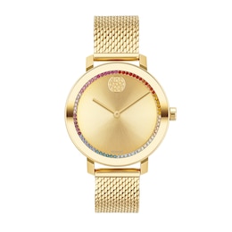 Ladies' Movado Bold® Multi-Color Crystal Accented Watch with Gold-Tone Dial (Model: 3600699)