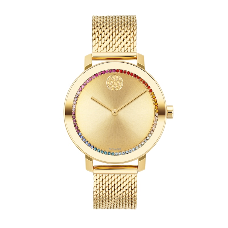 Main Image 1 of Ladies' Movado Bold® Multi-Color Crystal Accented Watch with Gold-Tone Dial (Model: 3600699)