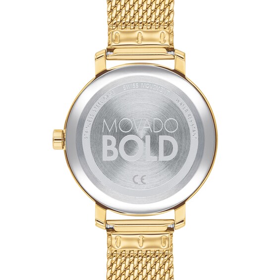 Ladies' Movado BoldÂ® Multi-Color Crystal Accented Watch with Gold-Tone Dial (Model: 3600699)