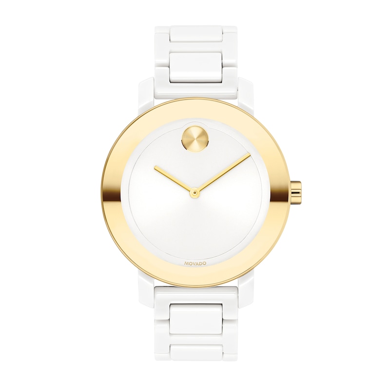 Ladies' Movado Bold® Two-Tone Watch with White Dial (Model: 3600710)