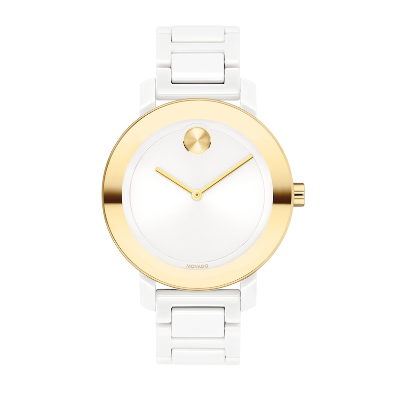 Main Image 1 of Ladies' Movado Bold® Two-Tone Watch with White Dial (Model: 3600710)