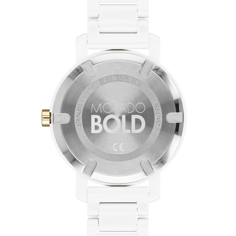 Ladies' Movado Bold® Two-Tone Watch with White Dial (Model: 3600710)