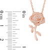 Thumbnail Image 2 of Enchanted Disney Belle 1/10 CT. T.W. Diamond Rose Pendant in 10K Rose Gold